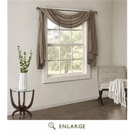 Madison Park Madison Park MP40-4512 42 x 144 in. Harper Solid Crushed Scarf Sheer; Taupe MP40-4512